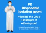 CE FDA Disposable PE Non Woven Isolation Clothes Surgical Gown