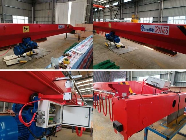 Remote Control Single Girder Overhead Crane Machine QD Type 2ton 5ton 10ton Capacity