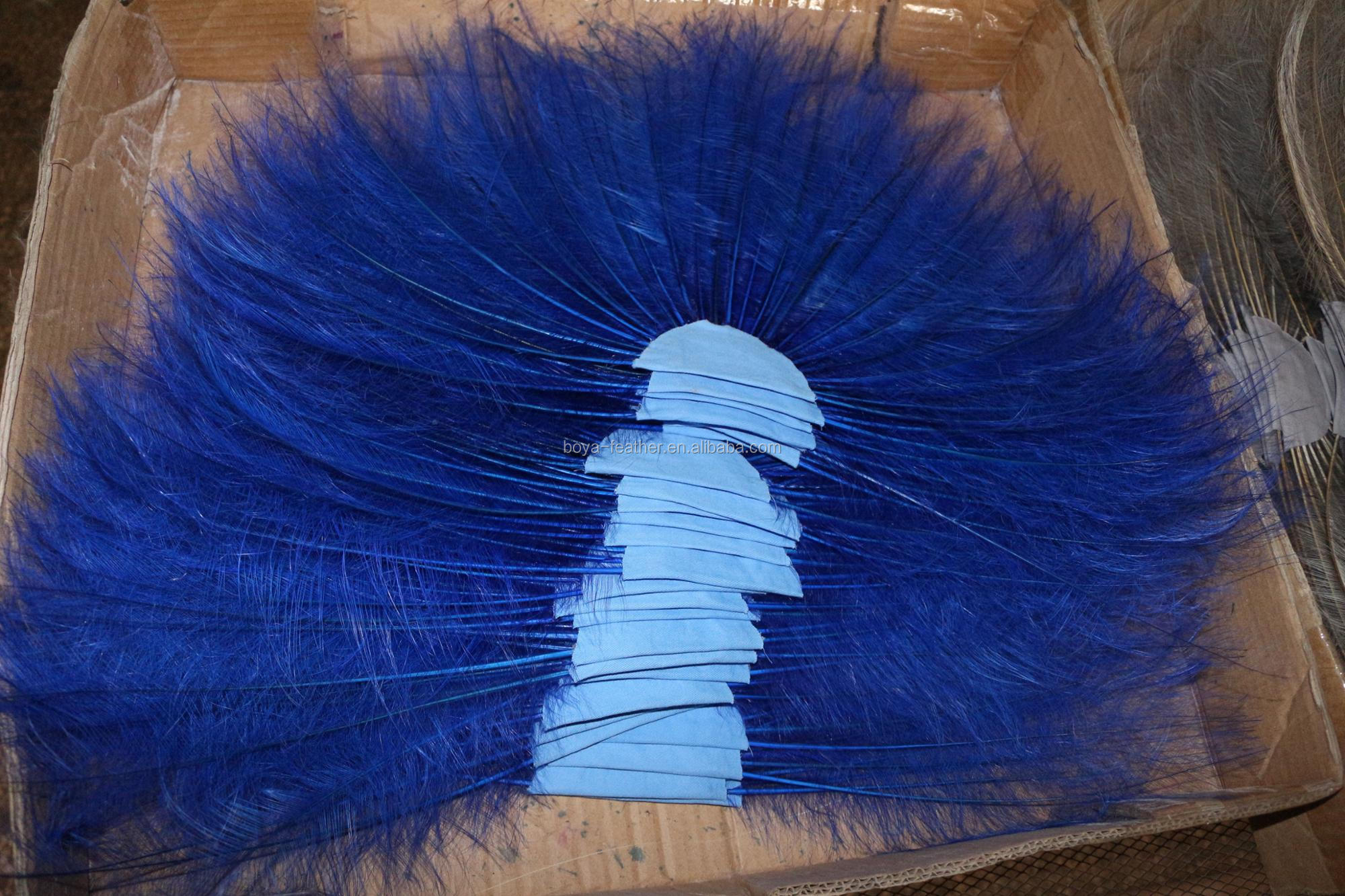 Millinery Supplies Feather Hand Fan Dyed Pattern Shipping DHL UPS FEDEX EMS TNT