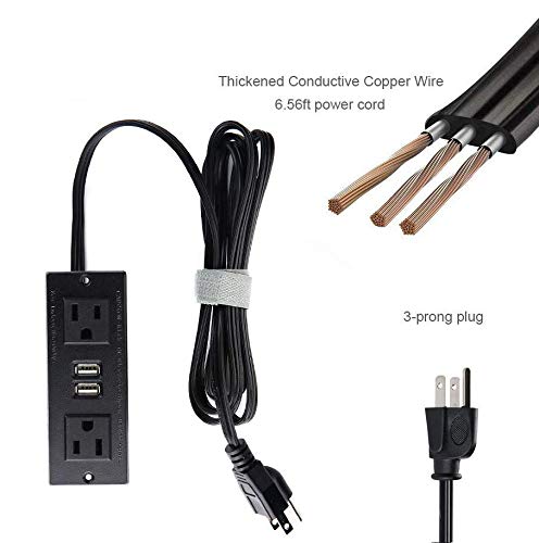 125V 1500W Furniture Recessed Clamp On Desk Power Outlets Socket Surge Protector