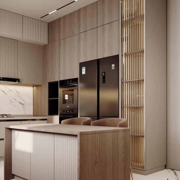 Professional Suppliers Custom Wood Grain Kitchen Cabinets Solid Wood Kitchen