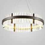 Black Gold Modern Pendant Light Round Crystal Pendant Light 50 / 60hz