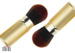 Round Nylon Hair Retractable Makeup Brush For Travel , Facial Foundation Powder
