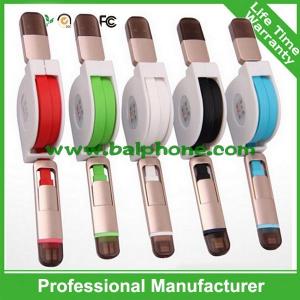 China Iphone 6/Micro 2in1 retractable data cable wholesale