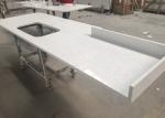 Square Quartz Bathroom Worktops With Stainless Steel Sink Undermounted