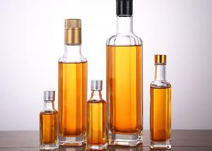 China Transparent Glass Oil Bottles Varity Capacity , Crystal Glass Camellia Oil Bottle wholesale