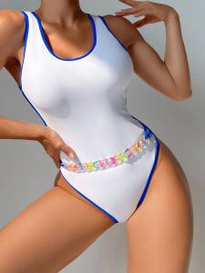 China High Elasticity Ladies One Piece Swimsuit Nylon Medium Thickness wholesale