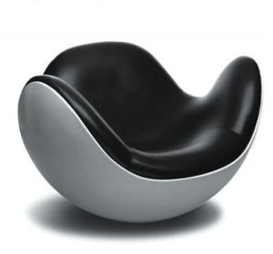 China Designer Fiberglass Shell Leather Lounge Leisure Placentero Ball Chair wholesale