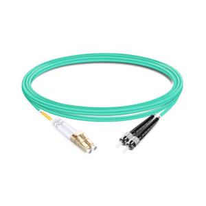 China 1m (3ft) Duplex OM3 Multimode LC UPC to ST UPC PVC (OFNR) Fiber Optic Cable wholesale
