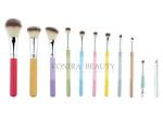100% Vegan And Cruelty Free Synthetic Face Brush With Colorful Handles