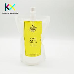 China Transparent Liquid Packaging Pouch With Center Nozzle Beverage Spout Pouch 500ml wholesale