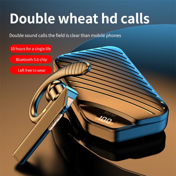 TWS Business Single Earphone Voice Control Car Driving Office Running Ear Hook