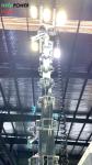mobile lighting tower-4x435W solar panel powered-8x200AH batteries-9m hydraulic
