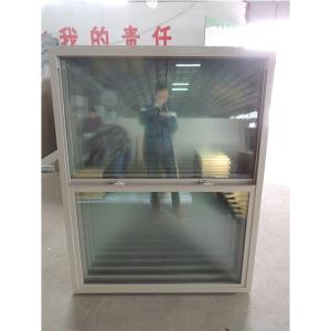 China Ventilation Glass Apricot UPVC Single Hung Window Vertical Sliding Design wholesale