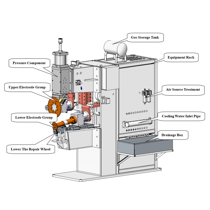 Semi Automatic Longitudinal Vertical Seam Welder Straight Seaming Welding Machine for Cans