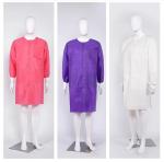 30GSM-50GSM Disposable Waterproof Dustproof Unisex Lab Coat with Elastic Wrists