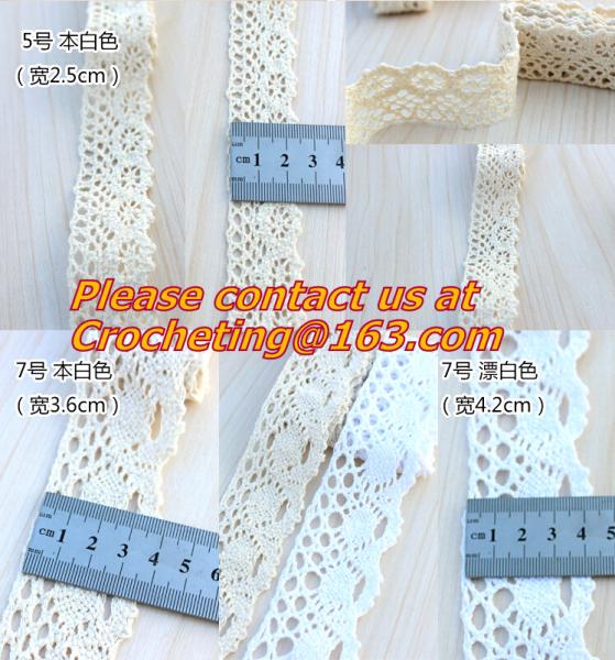5M Ivory 2.5cm Width Vintage Style Cotton Crochet Lace Edge Trim Ribbon Sewing