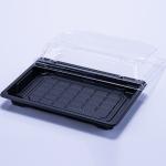 Customized disposable plastic PP sushi box black sushi tray vacuum formed