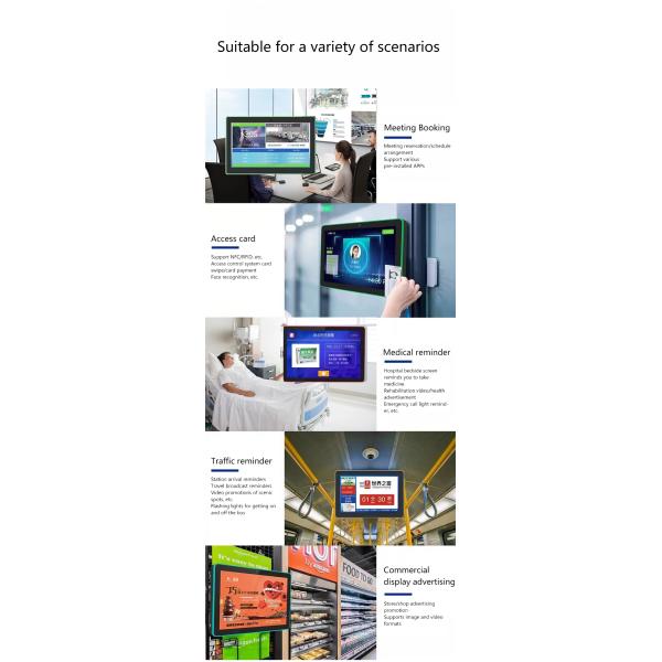 8-inch IPS Touch Screen Wall Mounted Android Tablet PC with POE Support and NFC for Business Use
