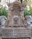 Garden stone wall fountain carving statue water fountain ,stone carving supplier