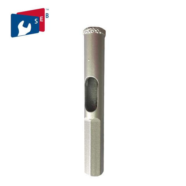 Hex Shank Vacuum Brazed Diamond Tools 6 Mm Diameter Long Life Span