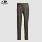 Slim Fit Pure Cotton Trousers with Parisian Button Detail and Zipper Fly Closure