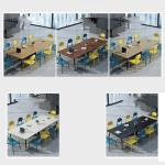 Office Furniture Conference Workbench Steel Frame Training Negotiation Table Set