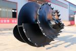 Slag Rock Drilling Conical Auger Bucket With Flat Teeth For Gravel Layer