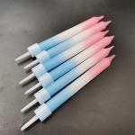 Gradient Colors Spiral Stick Birthday Cake Candles 2 Color Print Method