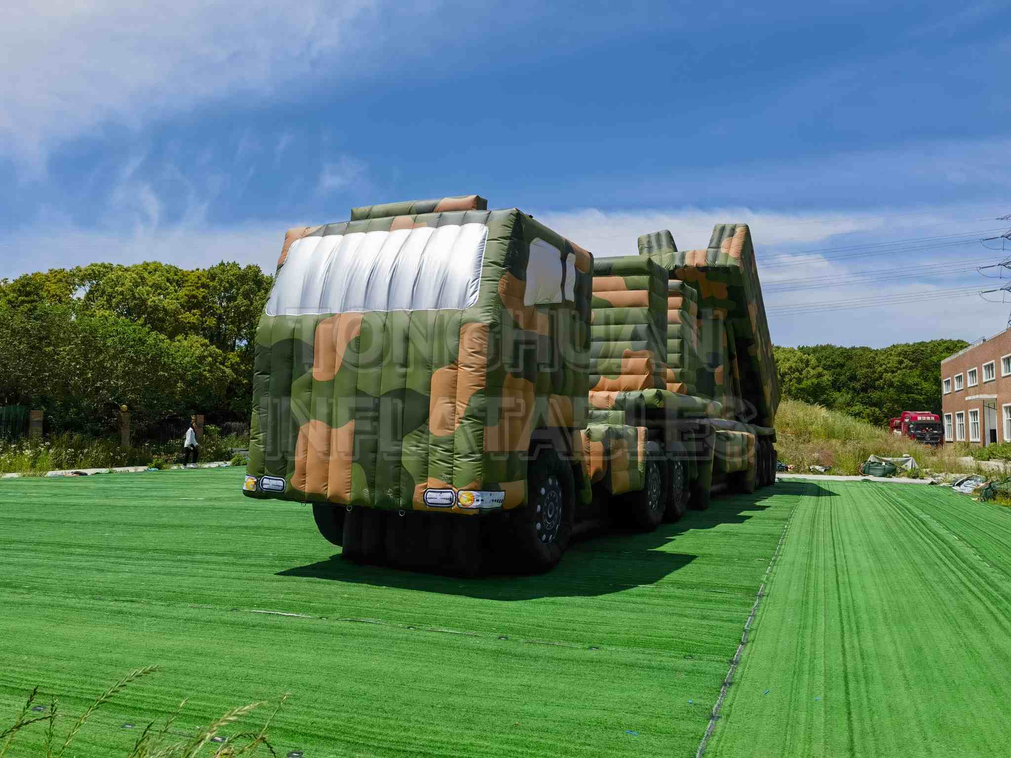 Custom Inflatable Vehicle Decoy Set with Camouflage Radar Launcher and Support Truck Replicas for Outdoor Training Display Exhibition and Simulation