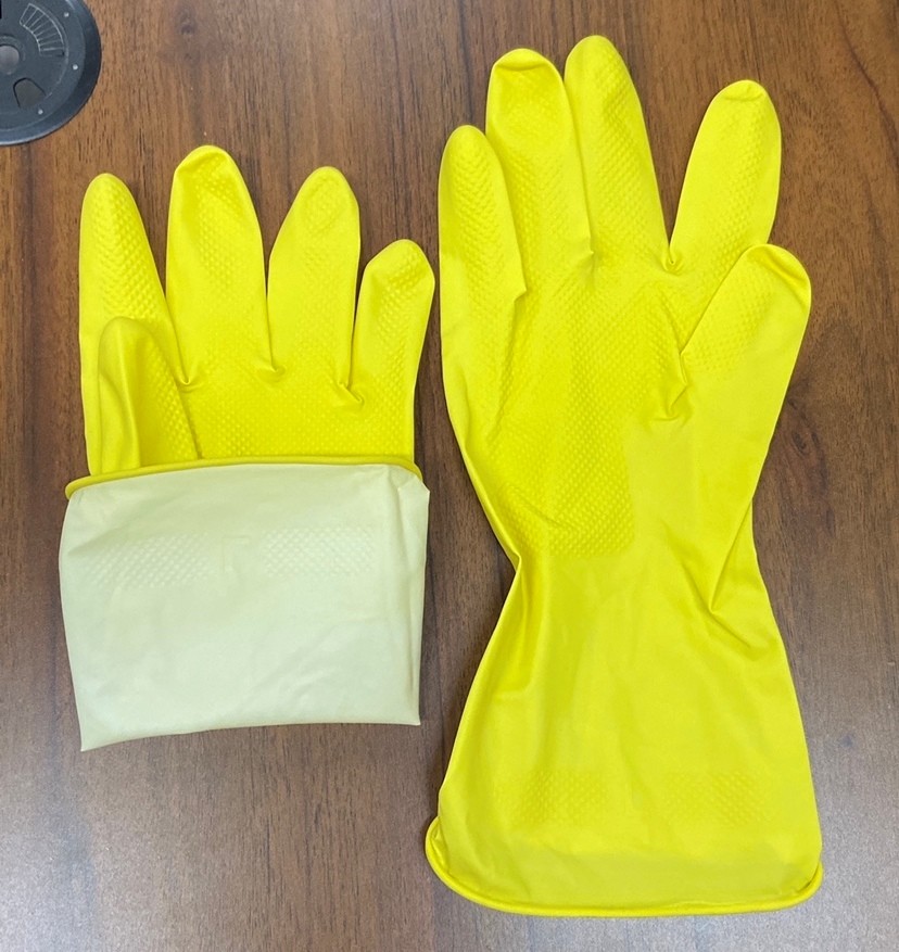 L 60g Dip Flocklined Household Cleaning Gloves For General Use