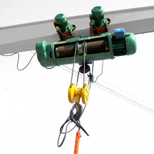 China 3m 220V 380V Electric Wire Rope Hoist , 1.5 Ton 2 Ton Wire Rope Hoist wholesale