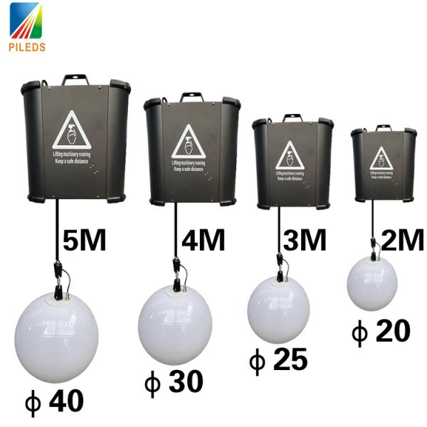 Customized DMX RGB LED Lifting Ball Wireless Control Kinetic Light Up Down