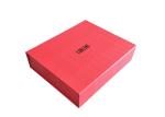 Red Magnetic Foldable Gift Boxes Hot Foil Black Logo For Clothes Packaging