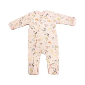 China Infants Toddlers Autumn Pink Knitting Long Sleeve Bodysuit Clothing Rompers With Zipper wholesale