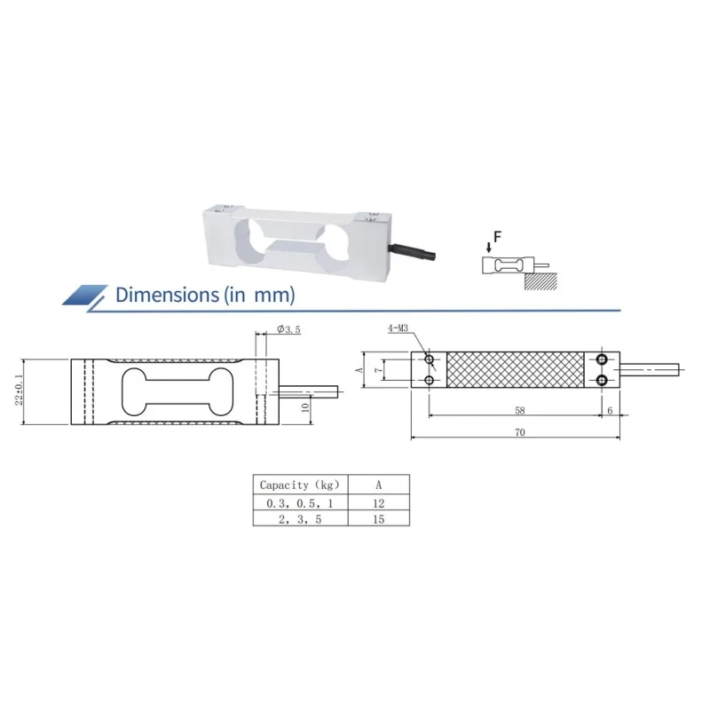CE Aluminum Alloy Single Point Load Cell 0.3~5kg Scale Load Cell IP68