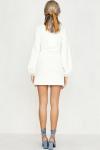 Women Apparel Summer White Puff Sleeve Mini Dress