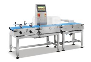 China Conveyor Belt Check Weigher Machine Air Blower Swing Arm Pusher wholesale