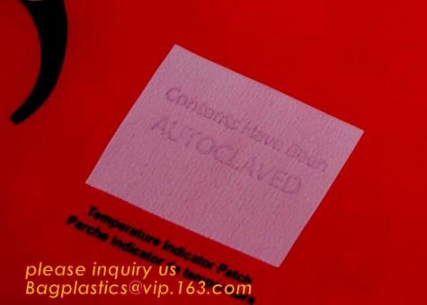 Durable plastic Biohazard Bags for medical waste, biohazard specimen transport