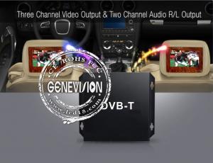 China HD DVB - T Car Digital TV Receiver with 2 Dibcom tuners active amplified antenna wholesale