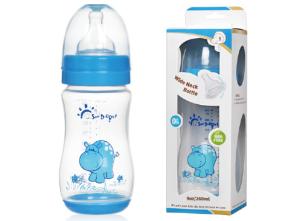 China Odorless 9oz 260ml Wide Neck Arc PP Polypropylene Baby Bottles wholesale