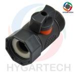 Plastic Garden Ball Valve BSP Male X Female Threaded End 3/4'' Connector For
