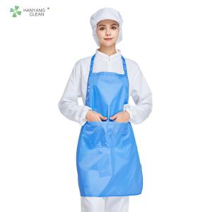 China H-1131-AP PE Coated Waterproof Oil Resistant Apron Adjustable with Pockets for Commercial Kitchen Bakery Restaurant Wholesale wholesale