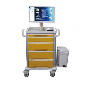 China All In 1 Computer Moving Cart Hospital Mobile Medical Computer Laptop Workstation Trolley on sale