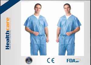 China SPP Blue Color Disposable Medical Scrubs Operating Room Clothing S-4XL wholesale