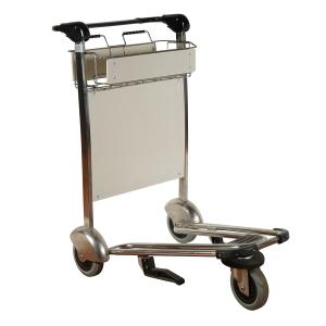 China Aluminum Alloy Functional folding luggage cart Airport Trolley Cart 3 Wheels With Brake on sale