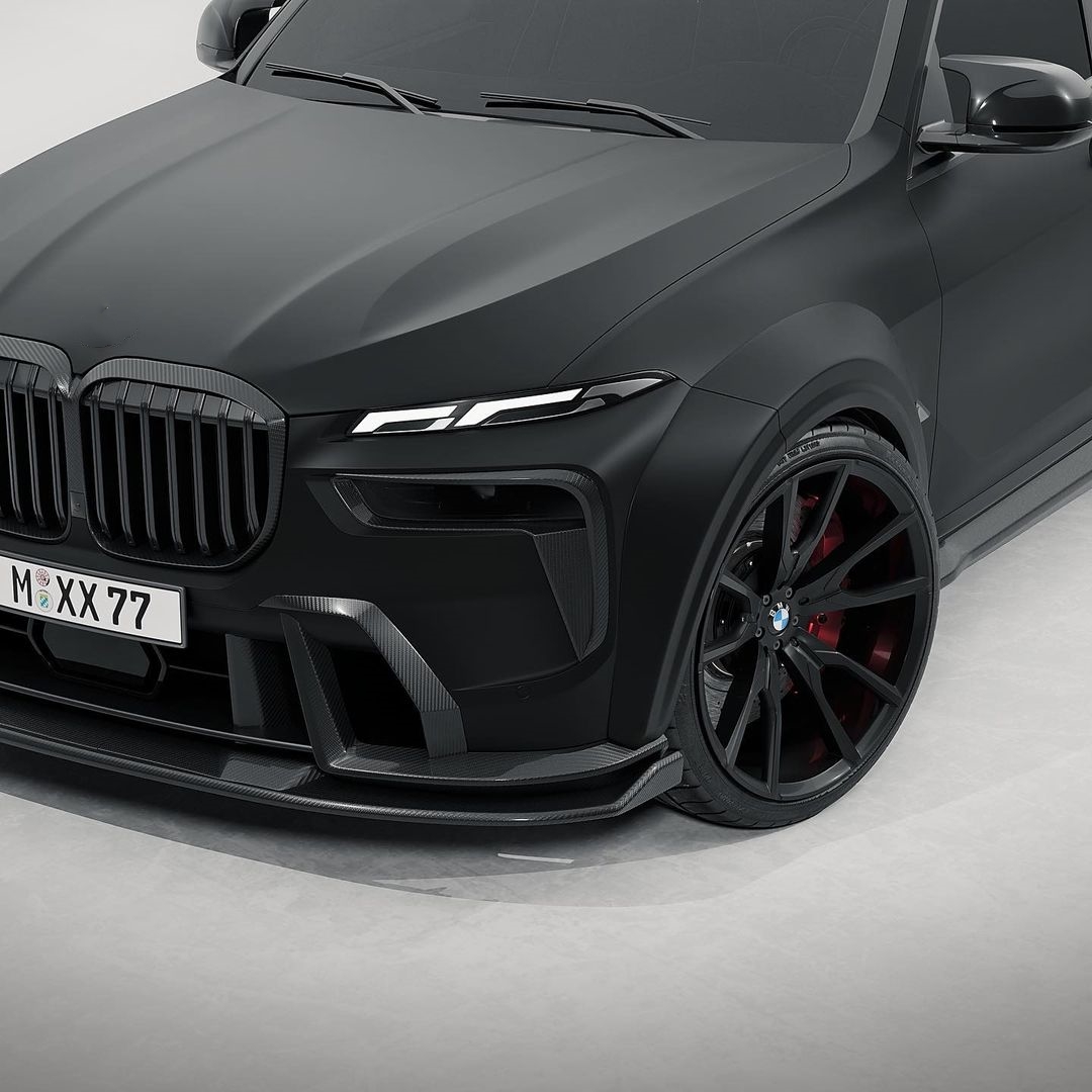 For BMW X7 Carbon Fiber Body Kit X7 Carbon Fiber Front Lip Diffuser Spoiler Hood Side Skirt Wide Body Kit