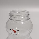 Snowman Eco Friendly PET Plastic Bottle With Customizable Caps For Beverage