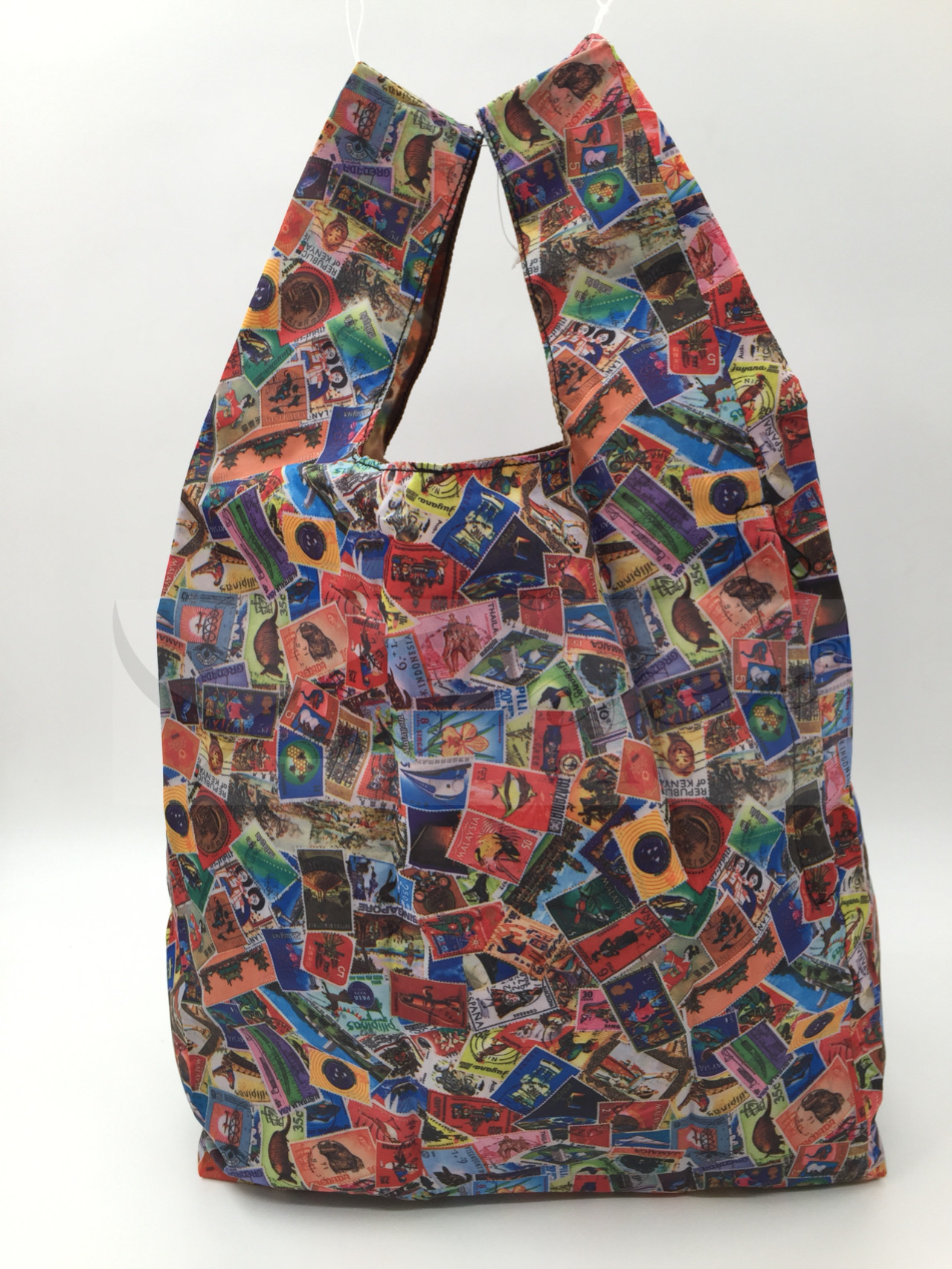 Colorful Folding Pocket Shopping Bag / Reusable Collapsible Shopping Bags