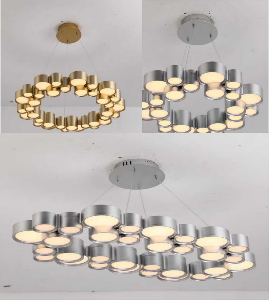 LED Acrylic Gold Resin Creative Chandelier Csutom Color 3000 - 6000K